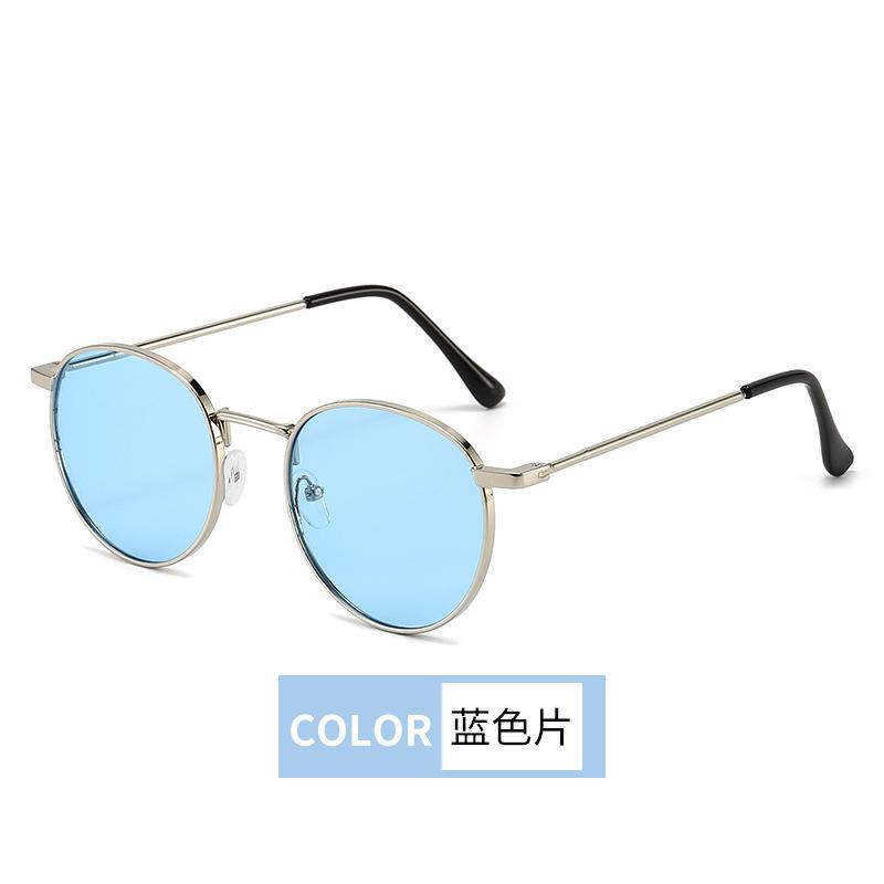 Fashion Round Metal Frame Sun Glasses for Women Men Trendy Sunglasses UV Protection Fishing Driving Shades Eyewear UV400