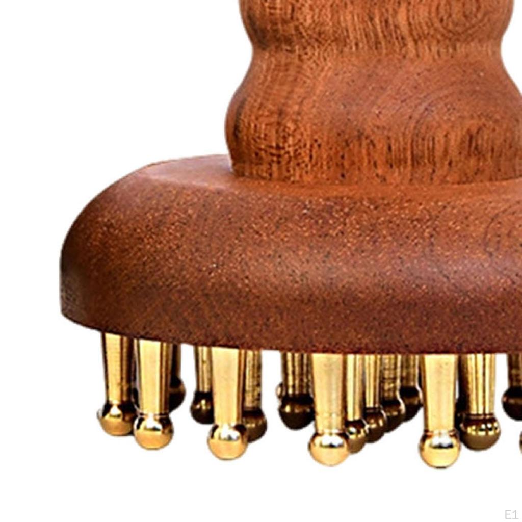 Wooden Massage Body Brush Gua Sha 29 Brass Tooth Office Neck Hands Shoulder Arm Back Legs Gift