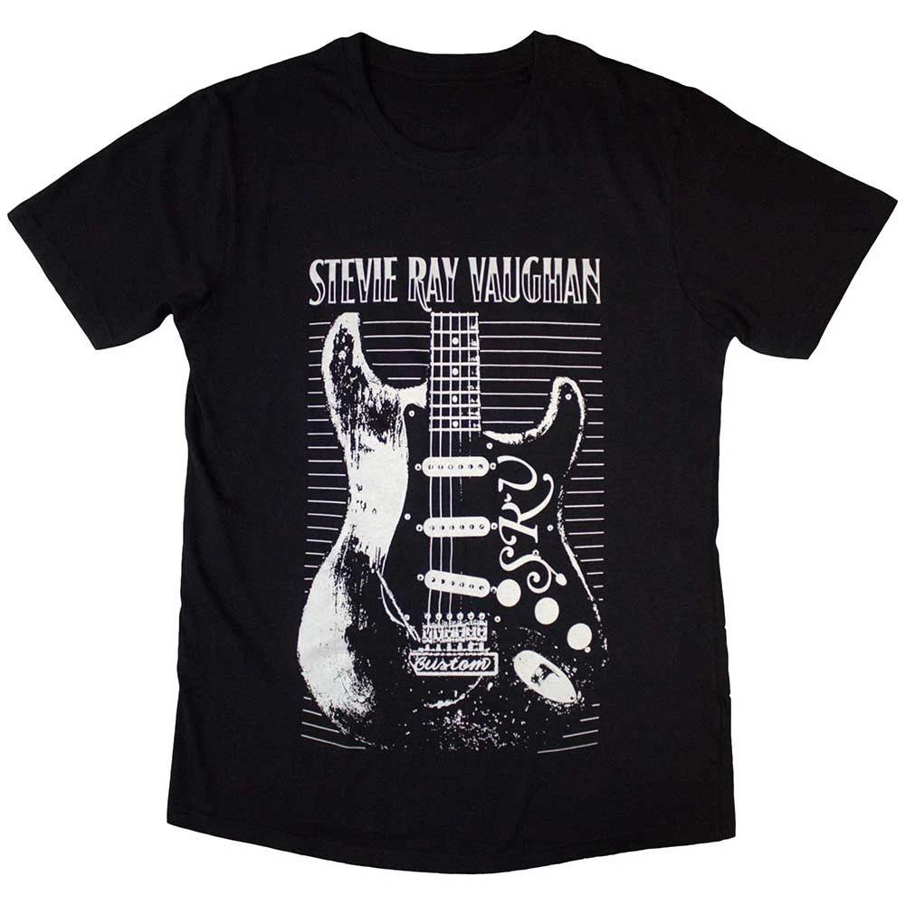 Stevie Ray Vaughan Guitar 100% Cotton T-shirt Mens Womens Tees Top S