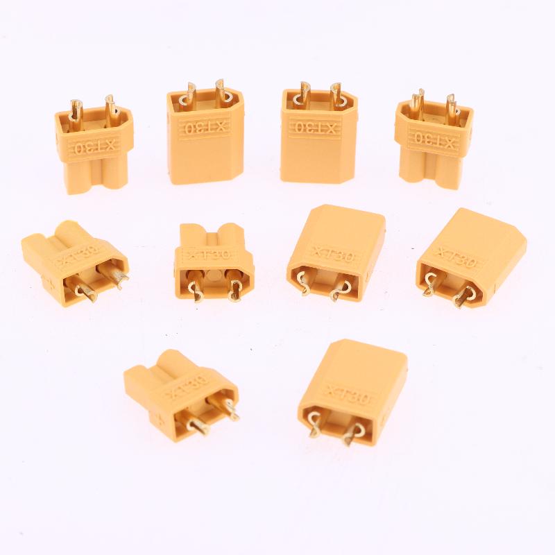 10Pcs Rc Quadcopter Fpv Racing Drone Lipo Battery Quadcopter Car Boat Diy Accessories Xt30 Bullet Connectors Plug