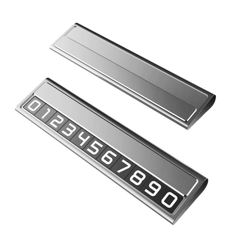 High-End Alloy Hidden Temporary Phone Number Plate for Car Parking