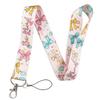 Cute Bow Pattern Lanyard with Clear ID Badge Holder Detachable Durable Strap for Outdoor Activity Pass Office Work Use
