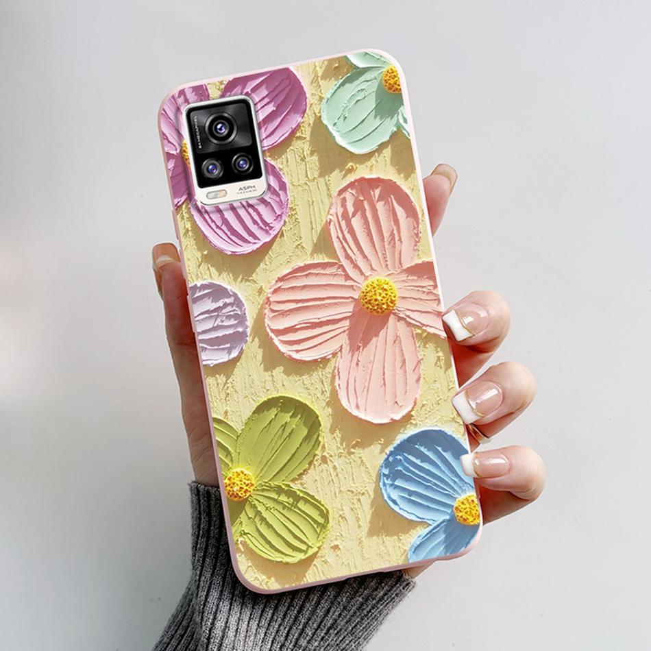 For Vivo V20 2021 Case V2040 Cute Cat Bear Frog Cover Soft Silicone Slim Phone Case For Vivo V20 V 20 VivoV20 V2025 V2024 Bags