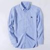 Camisas Oxford S-6XL para Homens Manga Comprida Algodão Puro Sólido Listrado Lazer Bordado Cavalo Streetwear Negócios Simples Escritório 6XL