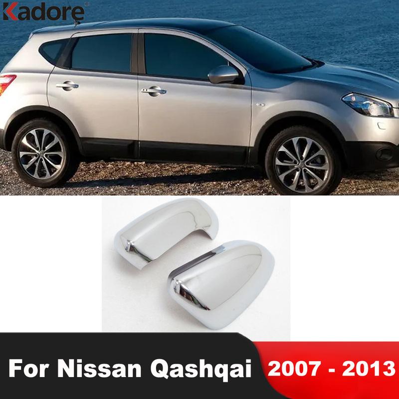 For Nissan Qashqai 2007 2008 2009 2010 2011 2012 2013 Chrome Car Rearview Mirror Cover Trim Side Wing Mirrors Cap Accessories