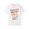 Espresso Martini Mug Character T-shirt | Retro Coffee Graphic Tee