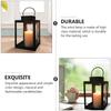Wind-proof Iron Wind Lamp Wrought Iron Outdoor Hanging Lantern Lantern Candle Stand  Home Decor
