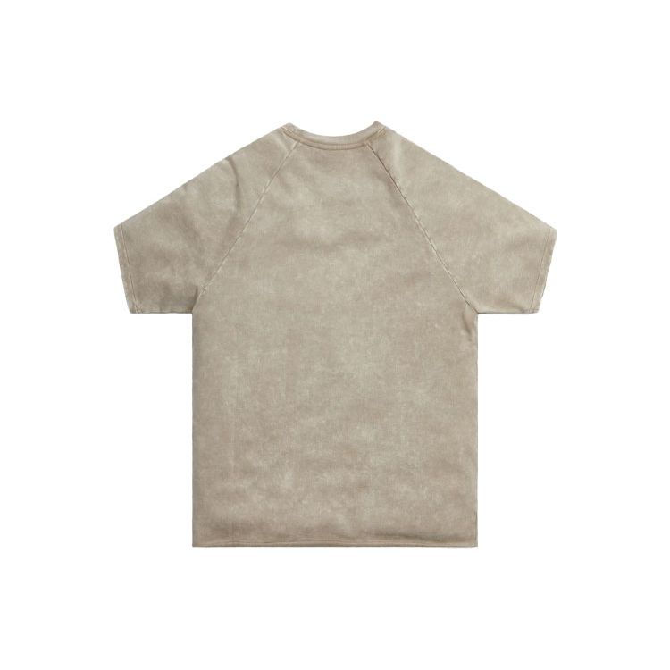 Kith Ensfarget Logo Rund Hals Kort Ermet T-skjorte Unisex Topper Khaki KH030095-207