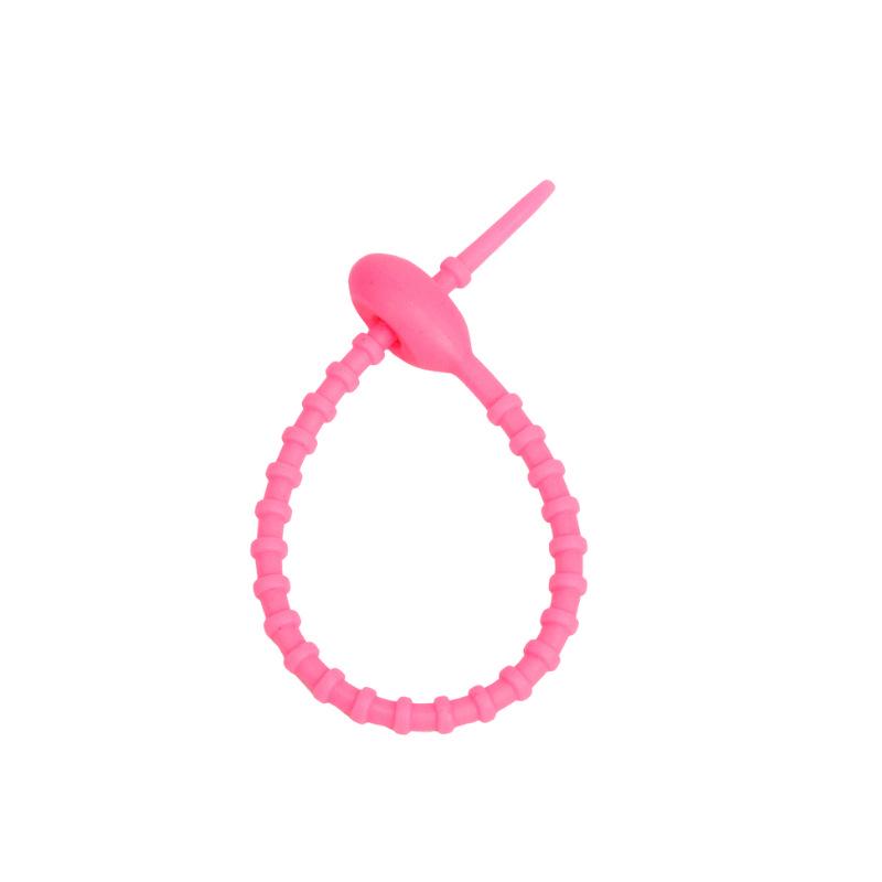 Colorful Silicone Tadpole Cable Tie: DIY Keychain, Trendy Toy, Bag Strap & Lanyard Winder