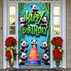 Geburtstags-Fotohintergrund Niedliches Panda-Design Banner Geburtstagsfeier-Banner Blauer Hintergrund Geburtstagsveranstaltungs-Display Für Panda