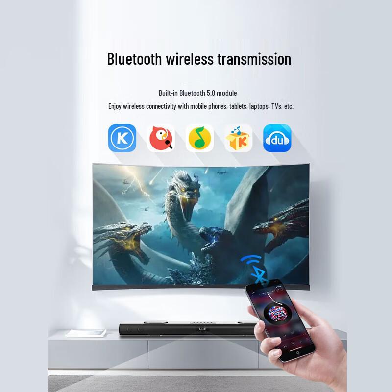 THINKYA Home Theater Bluetooth Soundbar System CN Plug (adapter Included)