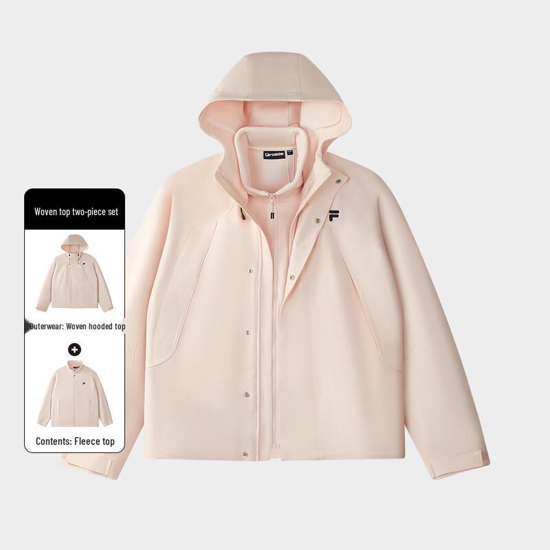 FILA FUSION Couple s Hooded Woven Jacket Set M