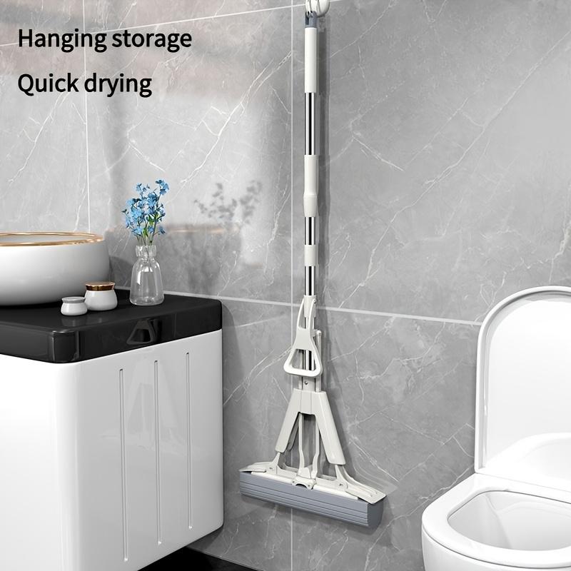 2-in-1 Quad-Twist Mop Set Dry & Wet Use High-Efficiency Stainless Steel Handle—Ideal For Yards Living Rooms Bedrooms And Pools A