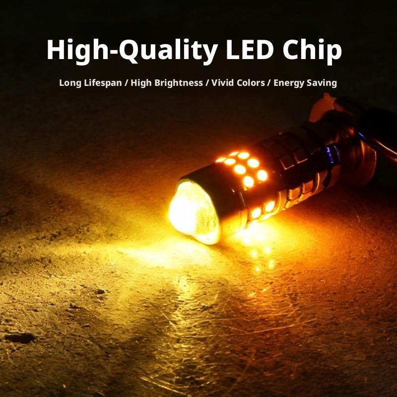 SEAMETAL Motorcycle LED Bulb P15D White Yellow Dual Color Hi/Lo Beam 12V For Scooter Motorcycle Headlight Bulb Universal