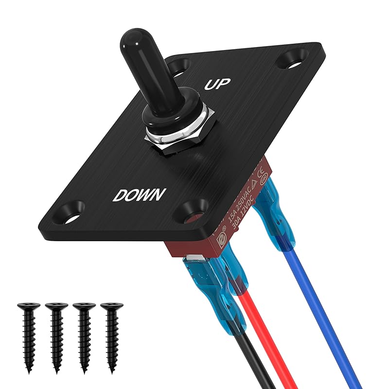 Heavy Duty Waterproof Toggle Switch 12V DC 30A 2 Pin SPST ON/Off Toggle Switch With Mounting Panel For Marine Boat Automotive