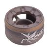 Vintage Handmade Coarse Pottery Tea Warmer Home Kiln Change Gold-Plated Candle Heating Insulated Tea Warmer Tea Dryer