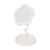 Flower Desk Makeup Mirror with Storage Tray 360 Degrees Rotation Desktop Vanity Mirror Multi-purpose Women Cosmetic Table Mirror Jewelry Organizer