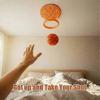 Ceiling Basketball Hoop, Hanging Indoor Basketball Hoop Ceiling Mounted, Mini Basketball Goal with Soft Ball for Bedroom, Stress-Relieving Game for Ad