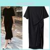 Summer Women T Shirt Dress With Milk Silk Fabric For Casual And Office Wear