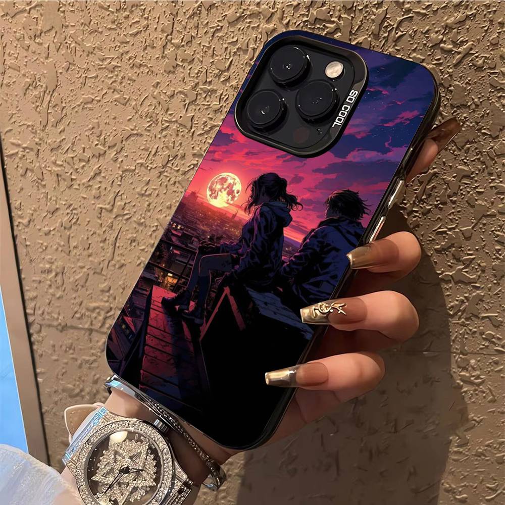 

Sunset Scenery Phone Case For iPhone 17,16,15,14,13,12,X,8,Pro,Max,Plus,E,SE4,Air,Mini IMD Matte Black iPhone15pro