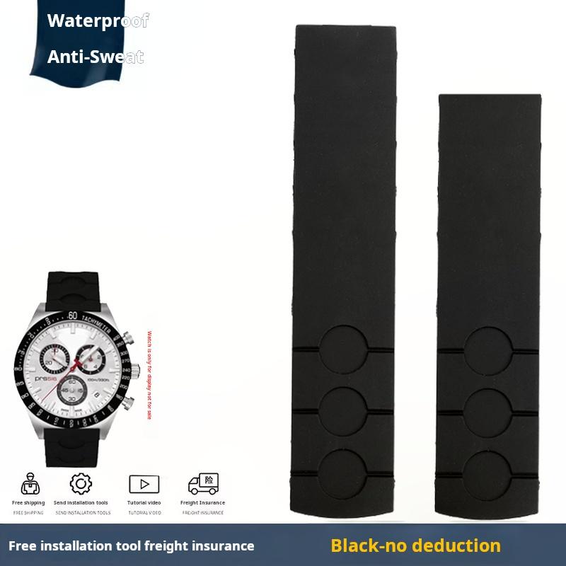 

Для Tissot 1853 T044 prs516 Силиконовый ремешок для часов T044417a T044430a Сине-оранжевый резиновый ремешок для часов Металлическая складная застежка Аксессуары 20mm Width