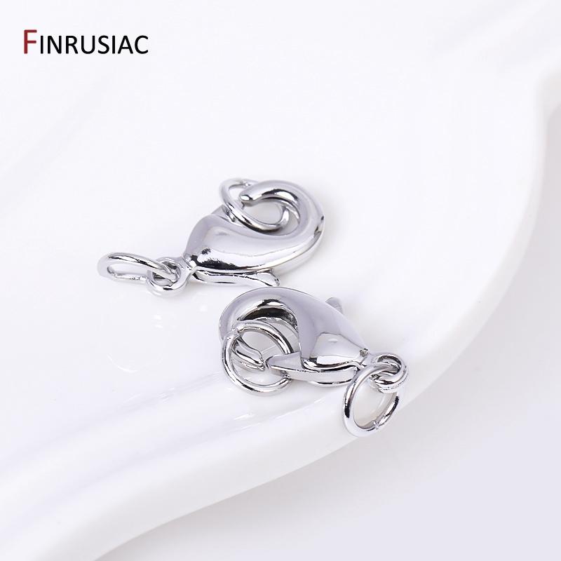 10/12mm Lobster Clasp Claw Clasps 14k/18k Gold Plated Brass Lobster Clasps With 4mm Closed Rings For DIY Jewelry Making Supplies