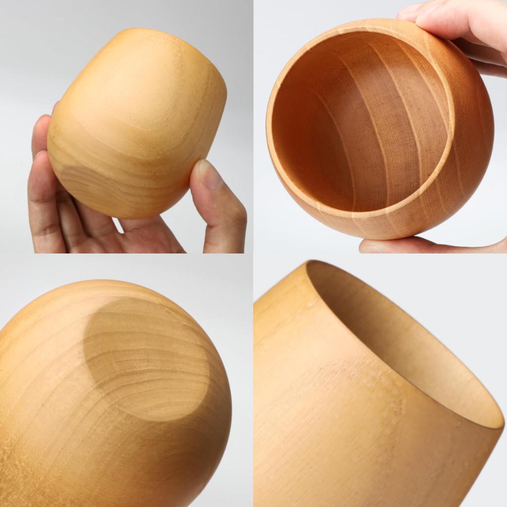 Natural Wood Cup, Teacup, Egg Cup, Wooden Lacquer Cup, Free Cup, Mug, Teacup, Dishwasher Safe, 200ml