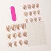 Short Oval White French Tip Removable Nail Art Patches