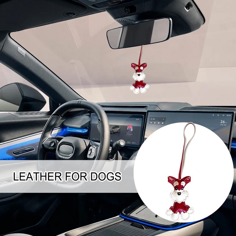 Schnauzer Ornament Key Chain Cute Dog Pendant Pet Lovers Collection Exquisite Car Purse Bag Ornament For Fitness & Traveling