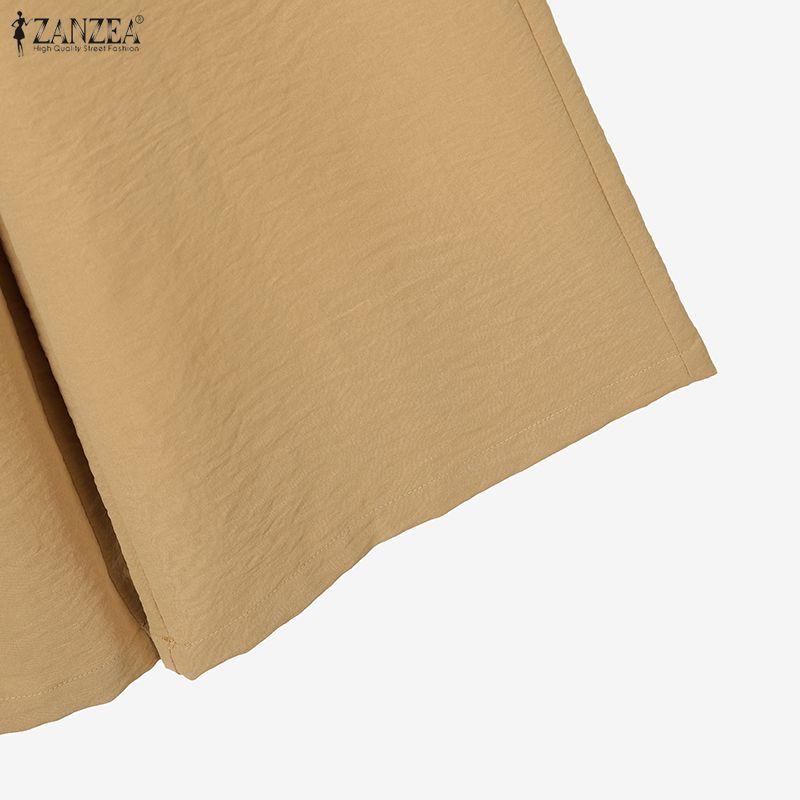 ZANZEA Women Long Sleeve Thin Blazer and Pants Casual Two Piece Suit Sets