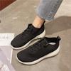 Fashion 2024 New women's knitted sports shoes lightweight lace-up soft running shoes low-top leisure tennis jogging shoes
