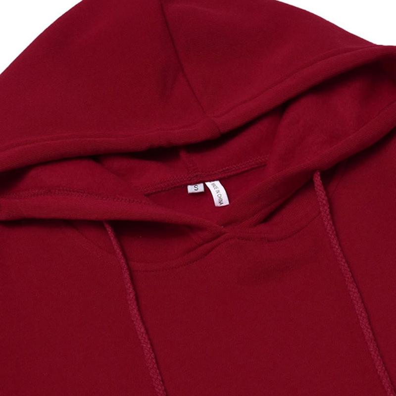 Women Casual Long Sleeve Hooded Pockets Sweater Dress