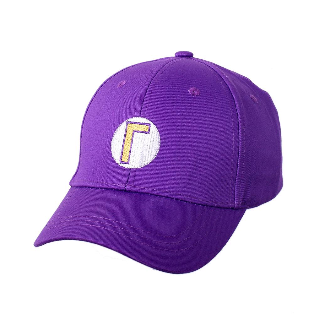 

Super Mario Embroidered Cotton Baseball & Sun Cap фіолетовий