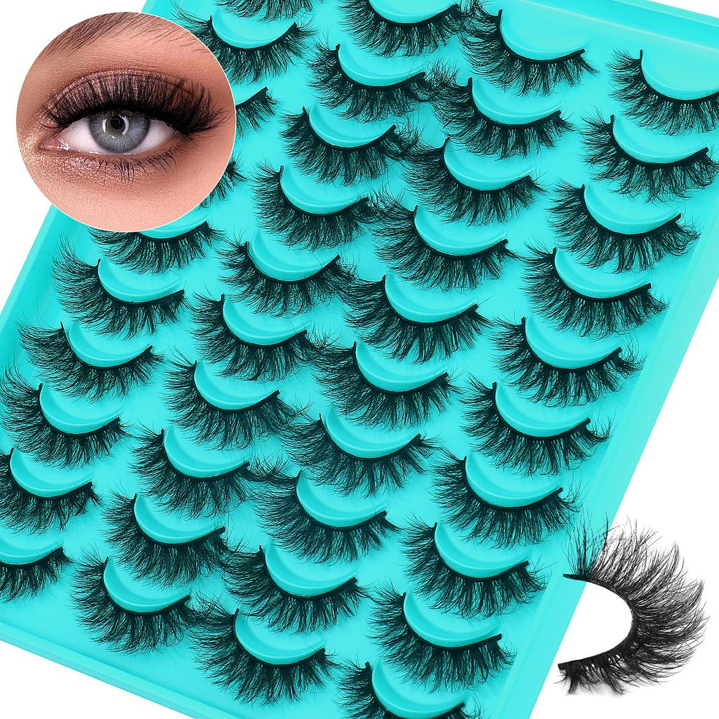 20 Pairs Of Fried False Eyelashes Multi-Layer Dense Cross High Imitation Mink Eyelashes