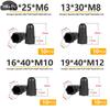 10PC/lot Black Lengthen Nut Cap Hexagonal Nut M6 M8 M10 M12PE Plastic Nut Protection Caps Hex Screw Protective Sleeve PE Plastic