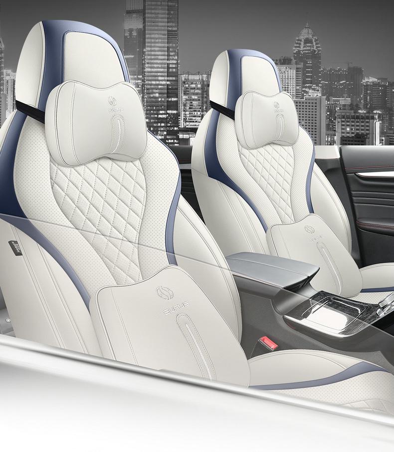 Fits Rising Auto MARVEL R Leather Car Seat Covers: All-Season, Full Enclosure for Five Seats.
