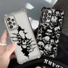 Coque de téléphone quatre motifs de crânes effrayants pour Samsung Galaxy A13 A24 A35 A36 A25 A26 A15 A21s A16 A33 A52 A17 Housse souple