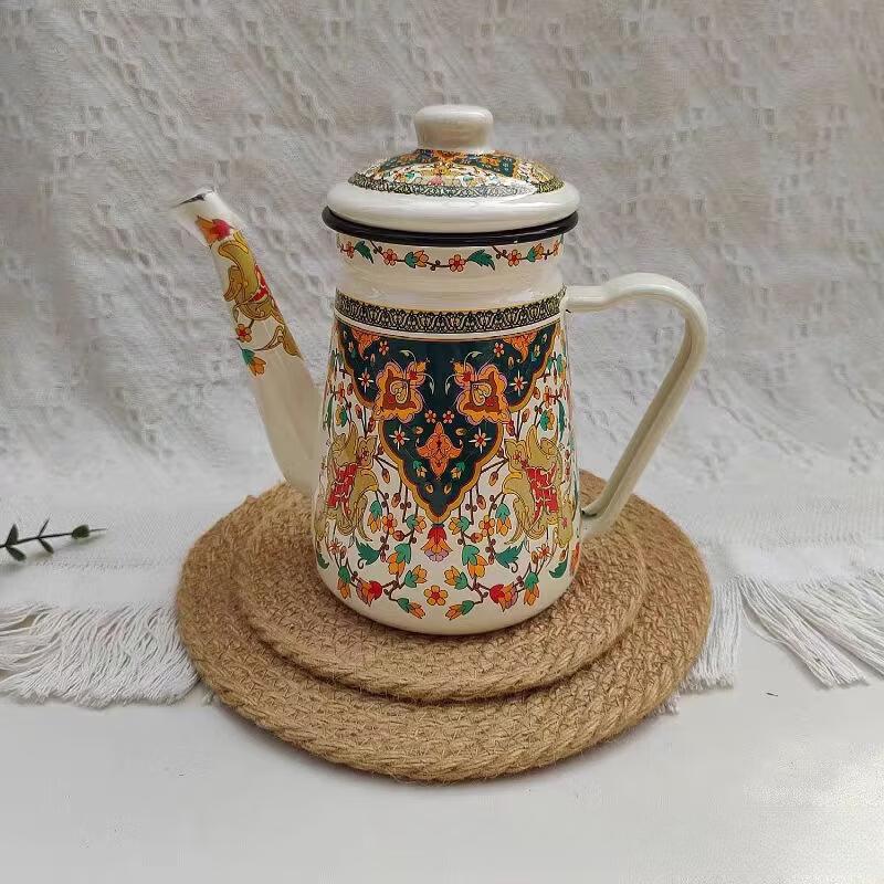 Эмалированный кофейник-чайник OLOEY 1,1 л