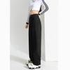 New Black Loose Slimming Straight Leg Pants for Women, Narrow Version, Wide Leg Jeans