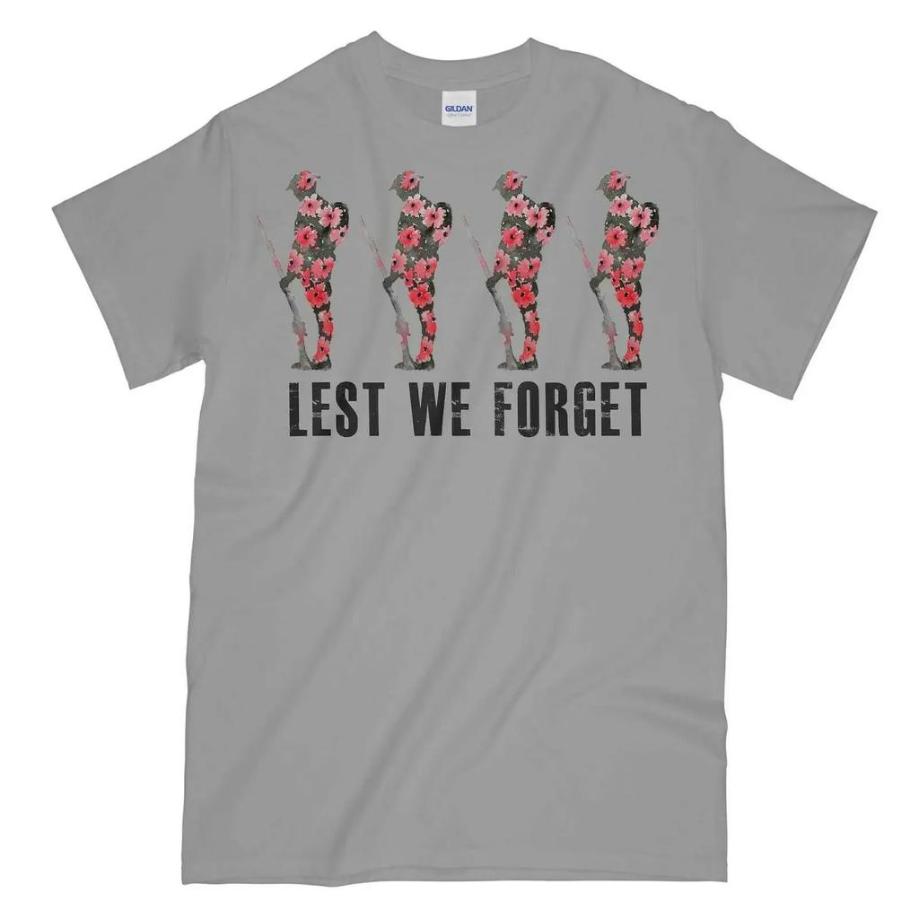 Lest We Forget WWI United Kingdom Soldiers Printed TShirt Summer Cotton ONeck Short Sleeve Mens T Shirt New S3XL