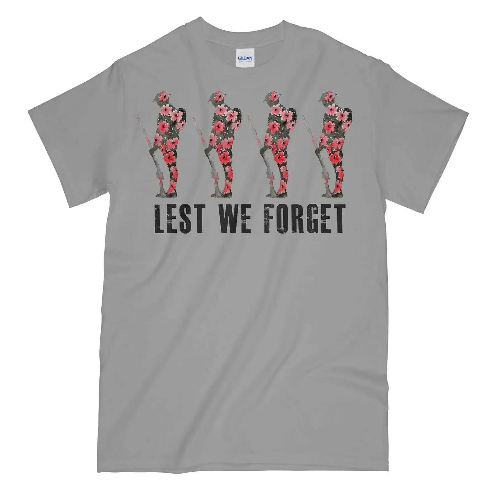 

Lest We Forget WWI United Kingdom Soldiers Printed TShirt Summer Cotton ONeck Short Sleeve Mens T Shirt New S3XL 4XL