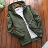 Men's Jacket Youth Autumn Men's Thin Casual Large Size Jacket Solid Color Outdoor Top