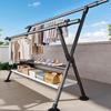 OIMG Foldable Indoor Outdoor Clothes Drying Rack