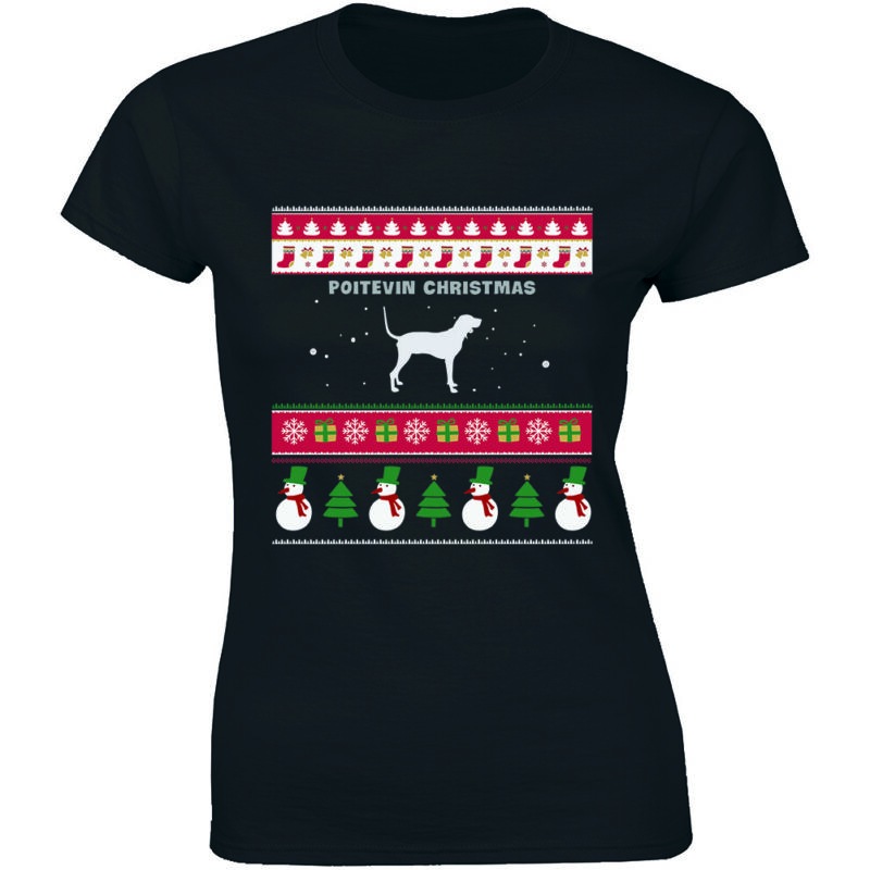 Купить Poitevin Christmas Shirt Xmas Holiday Dog Lover T-Shirt Ladies  Summer Elegant 90S Clothes Tops Ladies Print Women T-Shirts | Joom