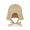 VARZAR VA Curved Oval Metal Bonnet Hat Beige