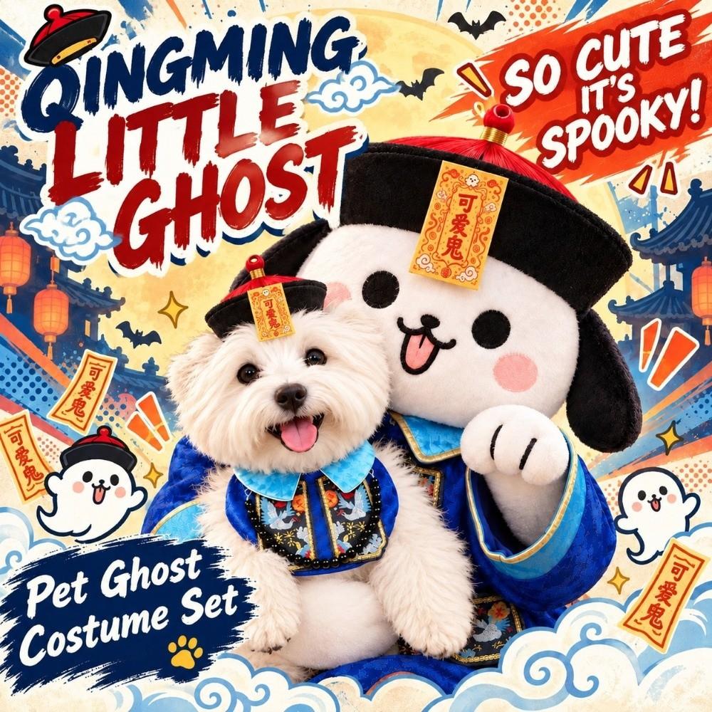 Funny Dog Clothes Chinese Style Pet Zombie Clothes Pet Supplies Halloween Pet Costume Halloween