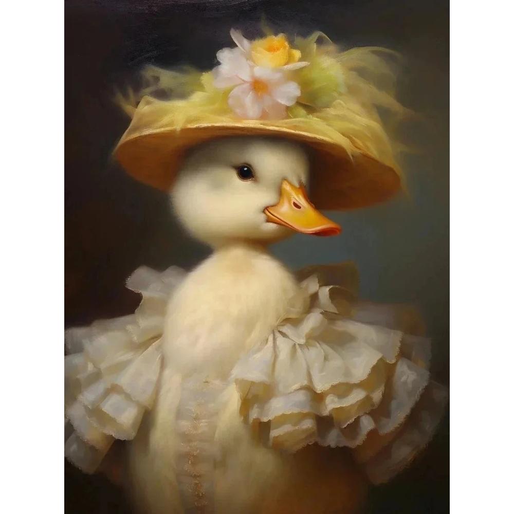 Vintage Palace Aristocrat Gorgeous Costume Animal Tiger Lion Rabbit Art Poster Canvas Paintings Wall Art HD Pictures Home Decor