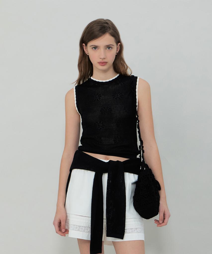 GROVE Daisy Knit Top (Black)
