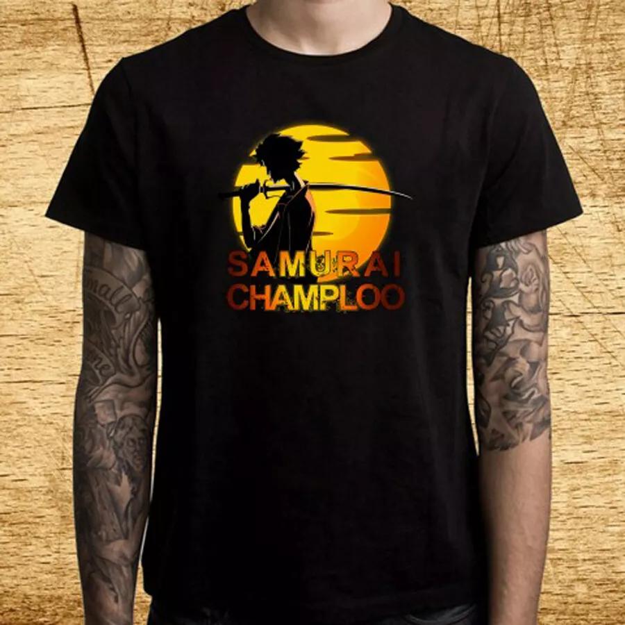 Samurai Champloo Anime Cartoon Men s Black Size S-5XL 3XL