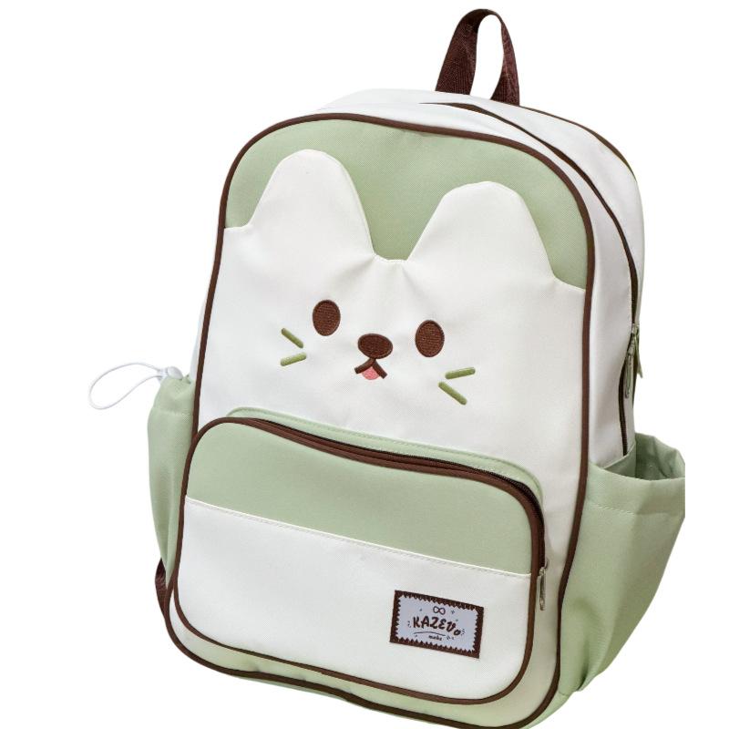 Schoolbag1011 New Japanese Primary and Secondary School Student Schoolbag Cartoon Bear Fashion Contrasting Color Large Capacity Soft Girl Student